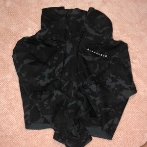 Alphalete Black Camo Crop Hoodie